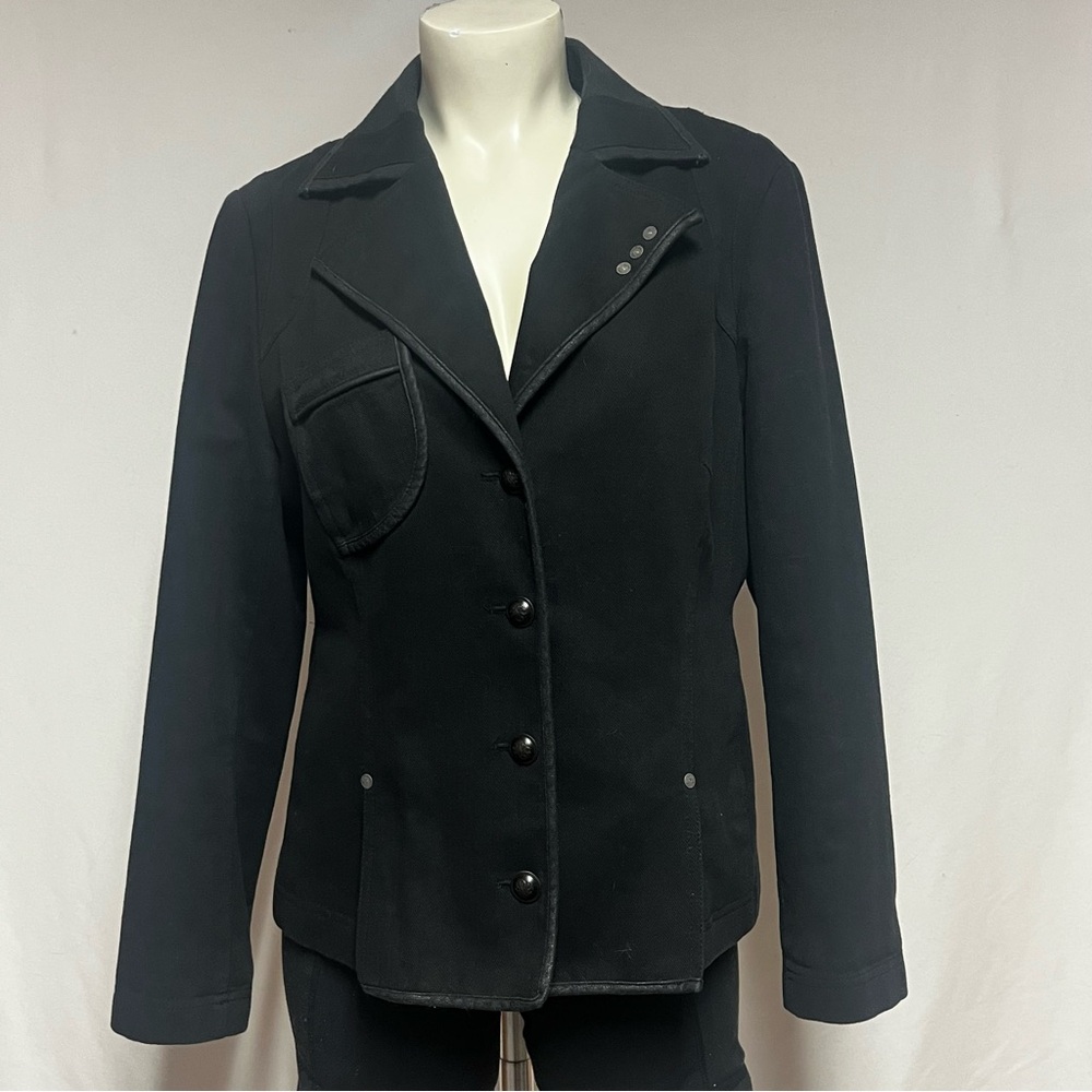 Betty Barclay Black Cotton Lined Blazer
